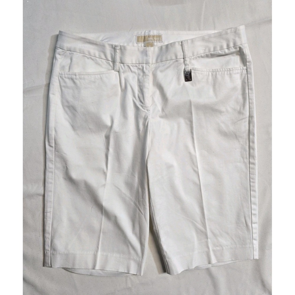 Michael Kors Women's Bermuda Shorts White 10 Golf Casual